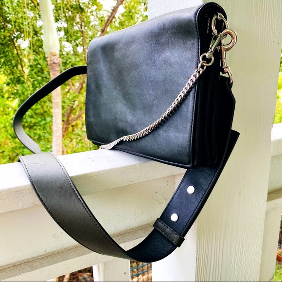 AllSaints Black Zep Box Bag NWOT - Picture 7 of 16